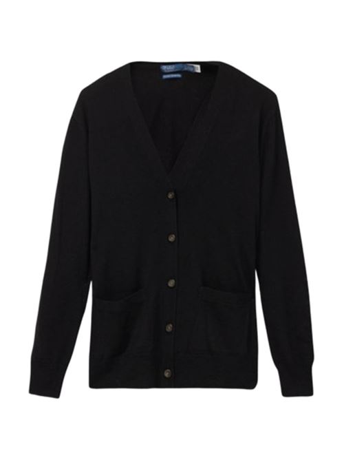 Cardigan da donna in misto lana , scollo a V, tasche applicate, colore black POLO RALPH LAUREN | 211972138003